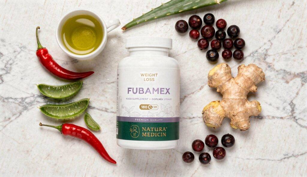 FUBAMEX,Aloe vera, Zelený čaj, Capsaicin, Zázvor, Acai berry, Maqui berry
