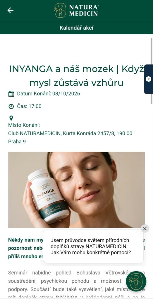 Szczegóły wydarzenia w aplikacji NATURAMEDICIN