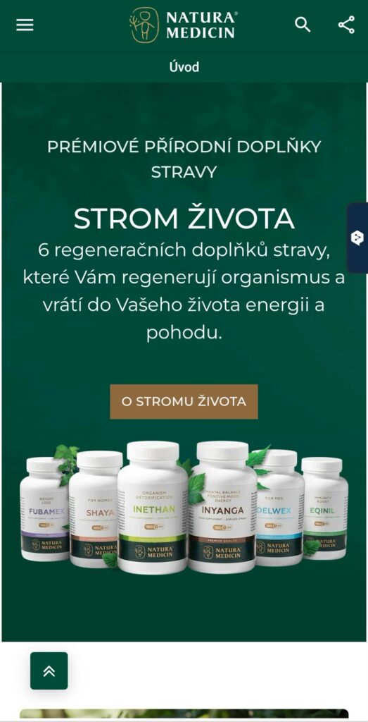 Ekran główny aplikacji NATURAMEDICIN